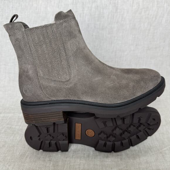 Timberland Shoes - [WOMEN 7] Timberland Brimfield Mid Chelsea WATERPROOF Brown Suede Chunky Sole